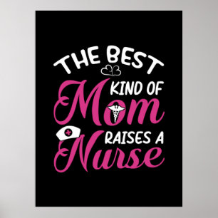 Affiche Cadeau infirmière   Le Meilleur Genre De Maman Éle
