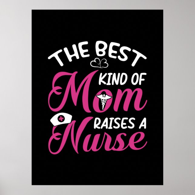 Affiche Cadeau infirmière | Le Meilleur Genre De Maman Éle (Devant)