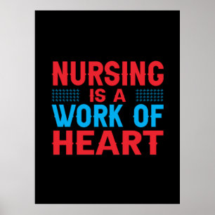 Affiche Cadeau infirmière L'Infirmière Est Une Oeuvre De