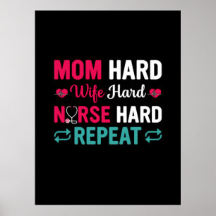 Affiche Cadeau infirmière Maman Grosse Femme Infirmière