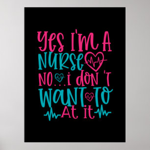 Affiche Cadeau infirmière   Oui Je Suis Infirmière