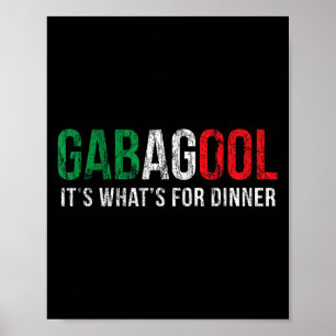 Affiche Cadeau Italien Gabagool Cacola Amoureux de Viande
