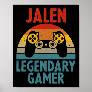 Affiche Cadeau Jalen Nom Personnalisé Drôle Gaming Geek Bi