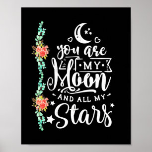 Affiche Cadeau mariage Vous Êtes Ma Lune Et Toutes Les É