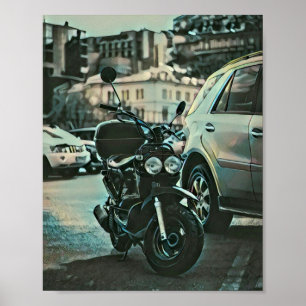 Affiche cadeau moto vintage