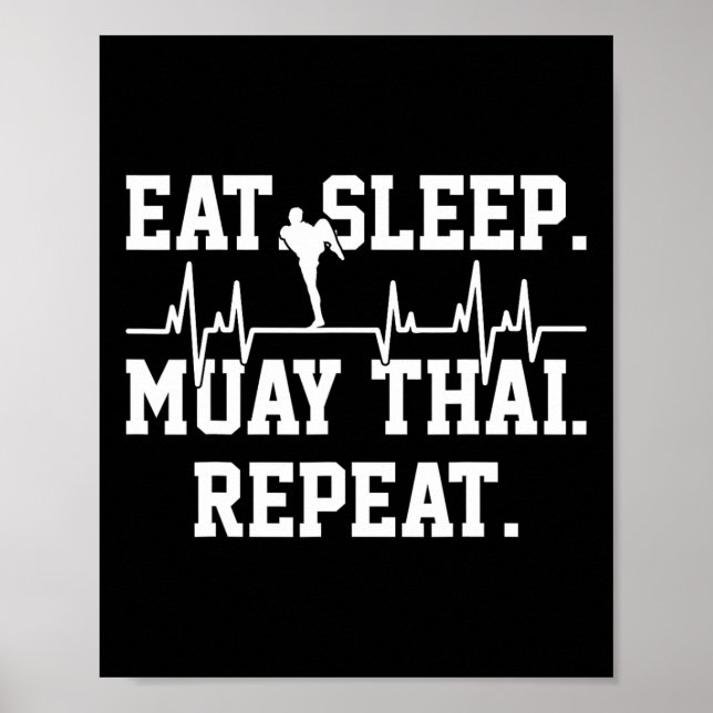 Affiche Cadeau Muay Thai Kickboxing (Devant)