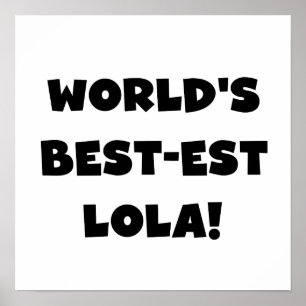 Affiche Cadeau noir et blanc de T-shirts du Meilleur-est L