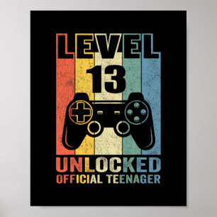 Affiche Cadeau officiel d'anniversaire pour adolescent de