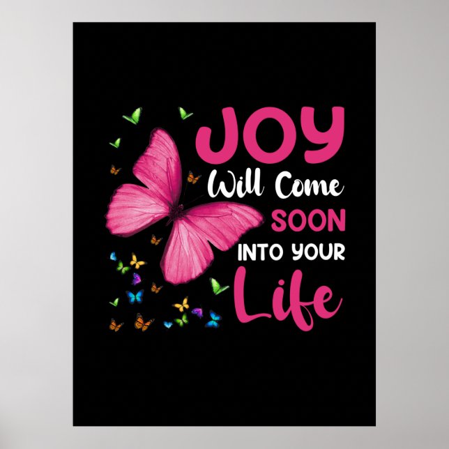 Affiche Cadeau Papillon | Joie Bientôt (Devant)