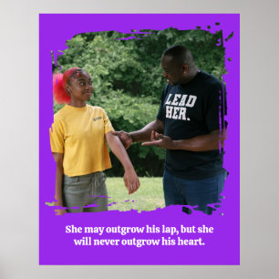 Affiche Cadeau Père Fille – Oeuvre d'Art de Mur de Photo P