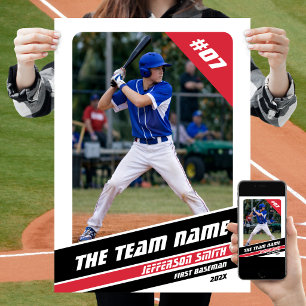 Affiche Cadeau personnalisable pour joueur de baseball en