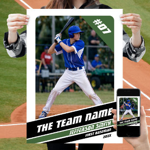 Affiche Cadeau personnalisable pour joueur de baseball en