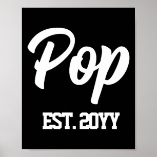 Affiche Cadeau personnalisé année d'estimation Pop nouveau