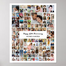Cadeau personnalisé d'anniversaire avec collage de