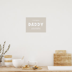 Affiche Cadeau personnalisé Papa Typographie Gras Fête des