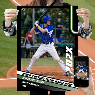 Affiche Cadeau personnalisé pour joueur de baseball en ver