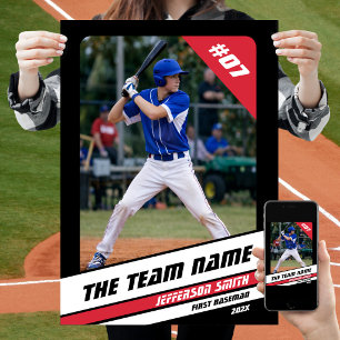 Affiche Cadeau personnalisé pour joueur de baseball noir b