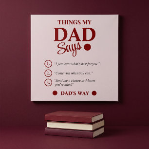 Affiche Cadeau personnalisé pour papa Cadeau de fête des p