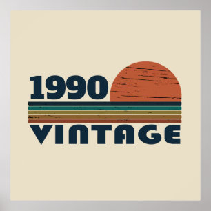 Affiche Cadeau personnalisé vintage 35e anniversaire