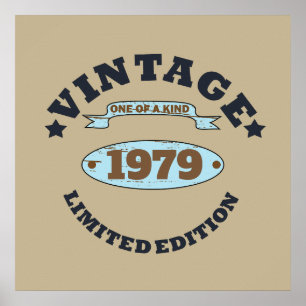Affiche Cadeau personnalisé vintage pour 45e anniversaire