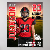 Cadeau photo de joueur MVP senior d'équipe de foot