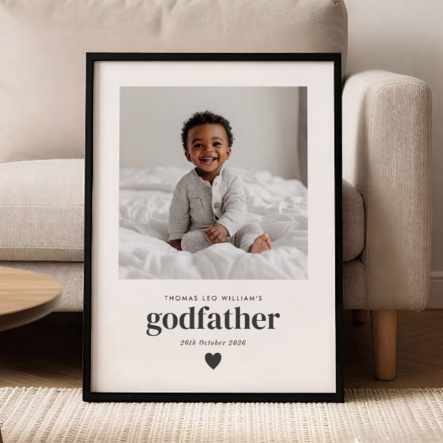 Affiche Cadeau Photo Parrain (Godfather Photo Keepsake Poster)