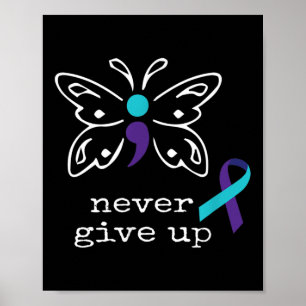 Affiche Cadeau point-virgule papillon Prévention du suicid