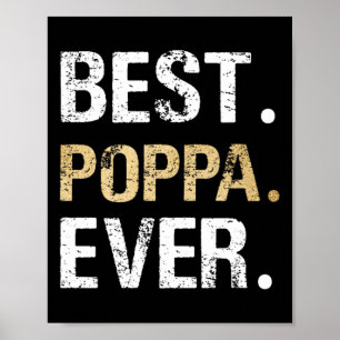 Affiche Cadeau Poppa De Grandgirl Grandson Best Poppa