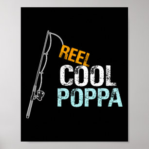 Affiche Cadeau Poppa De Grandgirl Grandson Reel Cool P