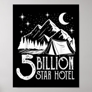 Affiche Cadeau pour amateur de camping à l'hôtel cinq mill