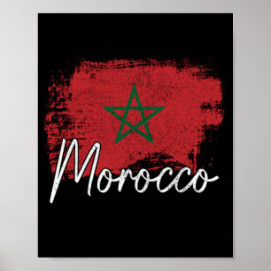 Affiche Cadeau pour amateur de football marocain Drapeau M