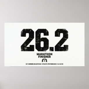 Affiche Cadeau pour avoir terminé un marathon de 26,2 mill