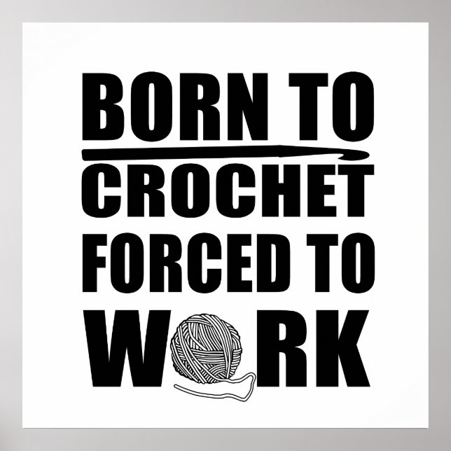 Affiche cadeau pour crocheteurs citation drôle de crochet (Devant)