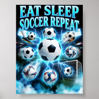 Affiche Cadeau pour Fan de Football Rétro