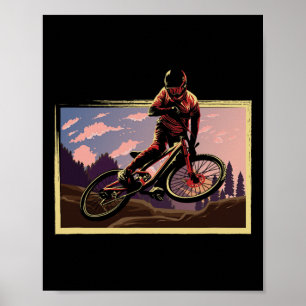 Affiche Cadeau pour fan de vélo tout terrain stunt cyclism