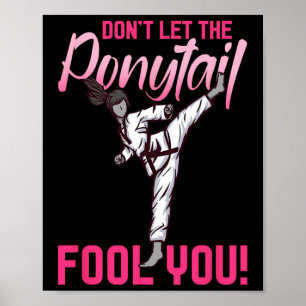 Affiche Cadeau pour filles de karaté Taekwondo