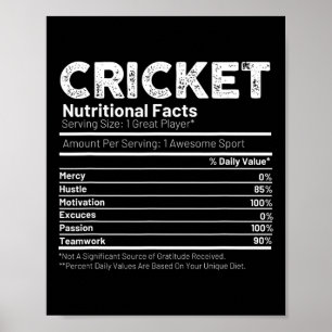 Affiche Cadeau pour homme joueur de cricket