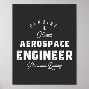 Affiche Cadeau pour ingénieur en aérospatiale