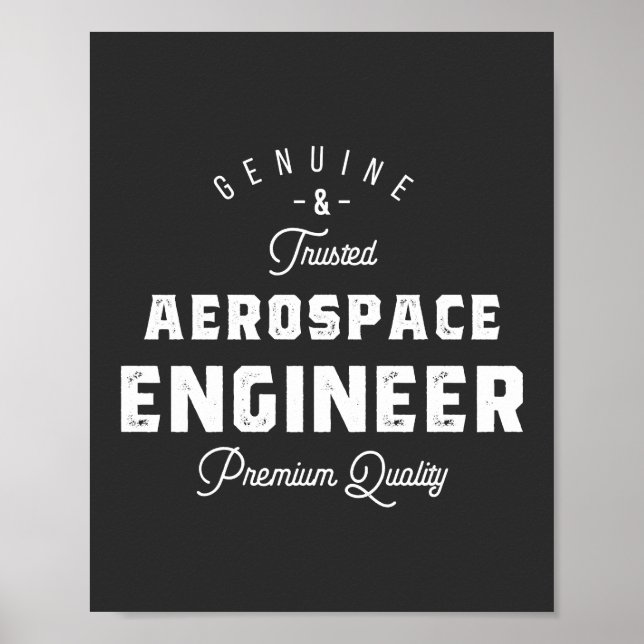 Affiche Cadeau pour ingénieur en aérospatiale (Devant)