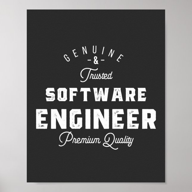 Affiche Cadeau pour ingénieur logiciel (Devant)