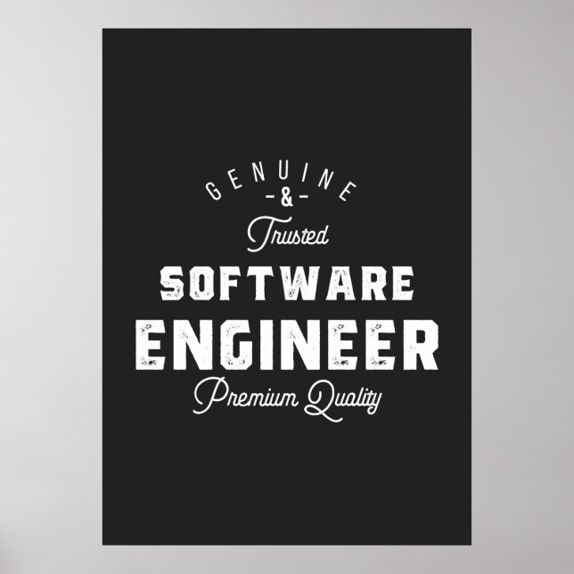 Affiche Cadeau pour ingénieur logiciel (Devant)