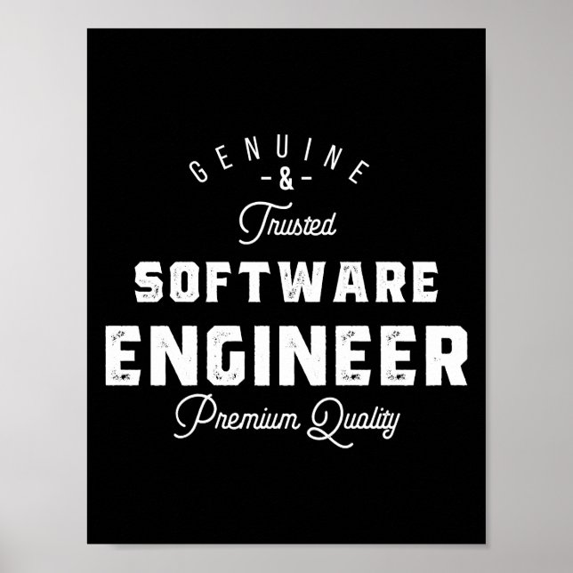 Affiche Cadeau pour ingénieur logiciel (Devant)