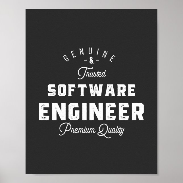 Affiche Cadeau pour ingénieur logiciel (Devant)