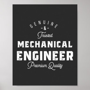 Affiche Cadeau pour ingénieur mécanique