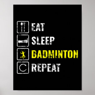 Affiche Cadeau pour joueur de badminton