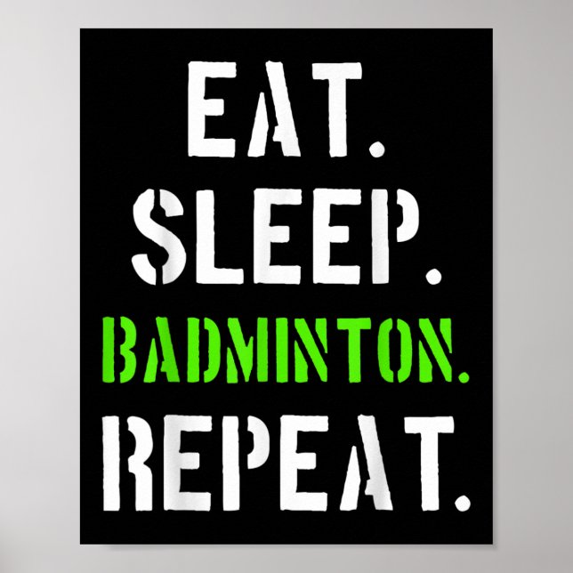Affiche Cadeau pour joueur de badminton (Devant)