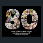 Affiche Cadeau pour les 80 ans Collage photo numéro 80<br><div class="desc">Marquez des années de merveilleux souvenirs et aventures avec ce captivant collage photo numéro d'anniversaire 80. Ce modèle personnalisable est le mélange parfait de créativité et de sentiment, vous permettant de créer un cadeau vraiment inoubliable et personnalisé pour le jour spécial de votre proche. Capturez l'essence d'années incroyables en un...</div>