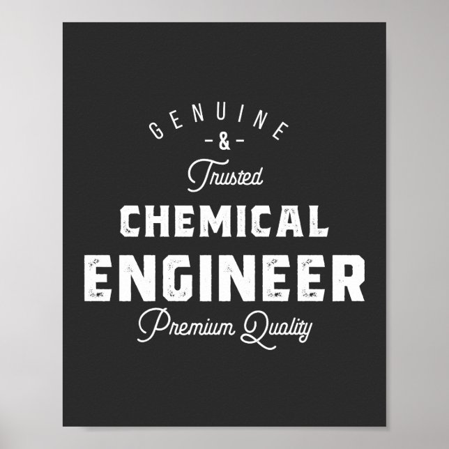Affiche Cadeau pour l'ingénieur chimique (Devant)