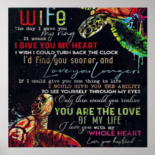 Affiche Cadeau Pour Ma Femme   Lettre Pour Votre Femme