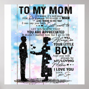 Affiche Cadeau pour maman À ma mère le meilleur cadeau